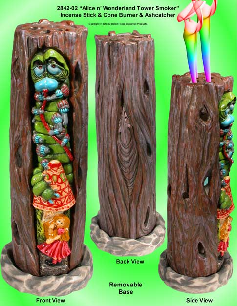 Alice N Wonderland Stick And Cone Incense Burner Tower Smoker