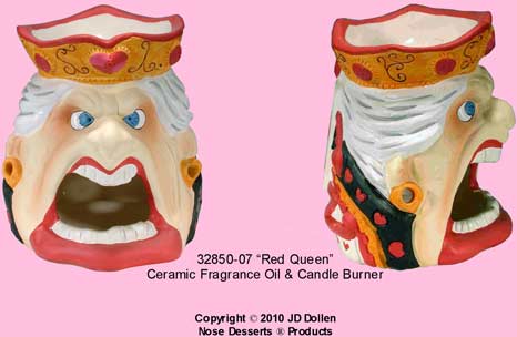  Lamp Burners on Red Queen  Ceramic Fragrance Oil Lamp Burner